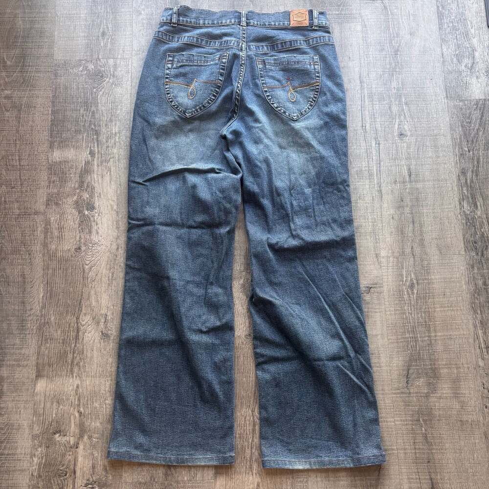 Jag Jeans Blue Denim Jeans Wide Leg Mid Rise Size 36